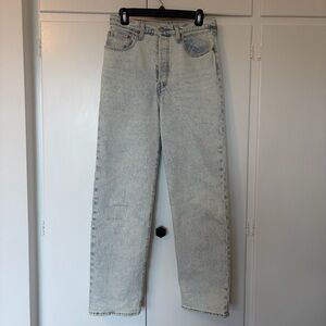 Levi’s Ribcage Straight Ankle - Light Blue Wash, Size 28